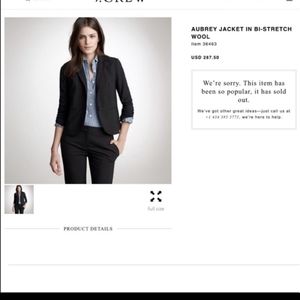 JCrew Aubrey bi stretch wool skirt suit 0/0P